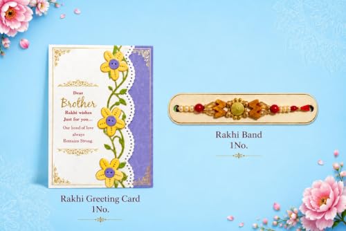 Image of Browntree Dry Fruits Rakhi Gift Hamper Bluemina 6P- 650g | Rakhi Hamper for Brother| 6 Piece luxury Gift Hamper - Almonds, Cashews, Raisins, Salted Pista, Apricots & Walnuts | Festive & Corporate Gifting Box | Ideal Gift Box for all celebration