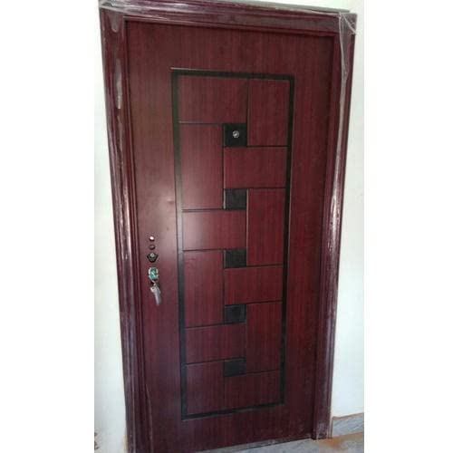 Image of Syed Doors Brown Industrial Steel and Glass Door 4x8 Feet