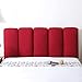 TFBH Cojín para La Cabecera De La Cama Funda para Cabecero De Cama Protección De Cabecero, Decoración De Cabecero Espesar La Cómoda Funda Antipolvo para Camas De Madera/Cuero/Hierro,Red-160x50cm