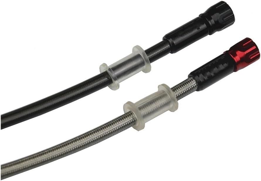 Universal 400mm - 2200mm Motorcycle Hydraulic Brake Hose Line Cable 90-90 Degrees 10mm Banjo Pipe Line Braided Oil Hose Motorcycle Oil Hoses Line Pipe