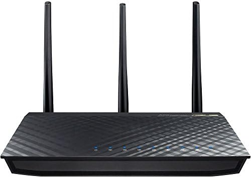 ASUS Dual-band 3x3 AC1750 Wifi 4-port Gigabit Router with speeds up to 1750Mbps & AiRadar to strengthens Wireless Connections via High-powered Amplification Beam-forming - 2x USB 2.0 Ports (RT-AC66U)