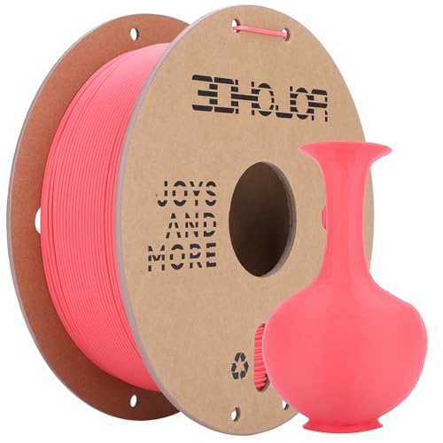 Image of 3DHoJor Matte PLA Filament 1.75mm, Upgrade 1kg Cardboard Spool PLA Filament 1.75 PLA 3D Printing Filament, Print with Most 3D Printers Using 3D Filament-Strawberry red