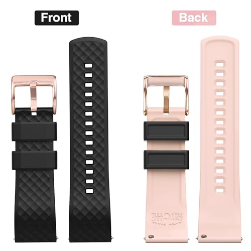 Image of Ritche Christmas Gift Silicone Watch Bands 18mm 20mm 22mm 24mm Quick Release Rubber Watch Bands for Men, White Elephant Gifts, Stocking Stuffers For Men