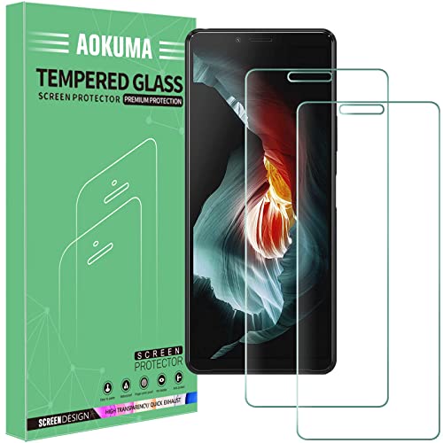 AOKUMA für Sony Xperia 10 II Panzerglas, 【2 Stücke】 Glas kompatibel mit Sony Xperia 10 II Schutzfolie, Premium Glasfolie mit 9H Festigkeit, Anti Kratzer, Splitterfest,Anti-Öl,Anti-Bläschen