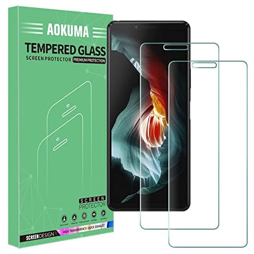 AOKUMA für Sony Xperia 10 II Panzerglas, 【2 Stücke】 Glas kompatibel mit Sony Xperia 10 II Schutzfolie, Premium Glasfolie mit 9H Härte, Anti Kratzer, Splitterfest,Anti-Öl,Anti-Bläschen