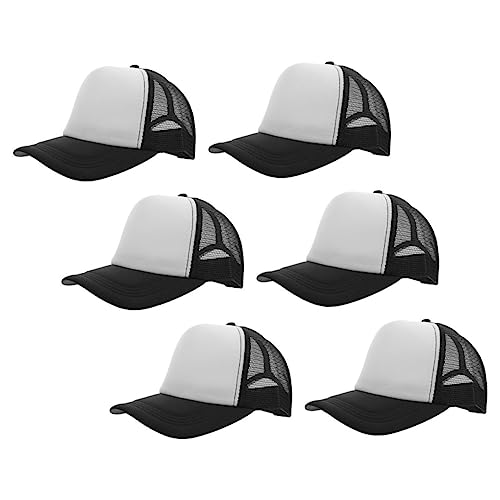 Casquettes de baseball vierges COHEALI en lot de 6 pièces avec dos en maille respirante