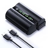 llano 2600mAh Aurora USB-C EN-EL15C Akku mit Touch-Display für Nikon Z8, Zf, Z6III, D850, Z7II, Z6II, Z7, Z6, D7500, D750, Z5, D7200, D7100, D810 Kameras, Sofortige Leistungsanzeige