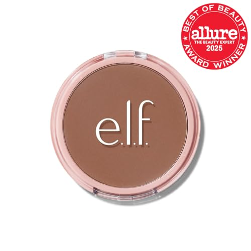 Image of e.l.f. Halo Glow Powder Filter, Pressed Finishing Powder, Buildable Coverage, Crease-Resistant, Blurs the Appearance of Pores, With Velour Puff and Mirror, Vegan & Cruelty-Free, Rich Cool