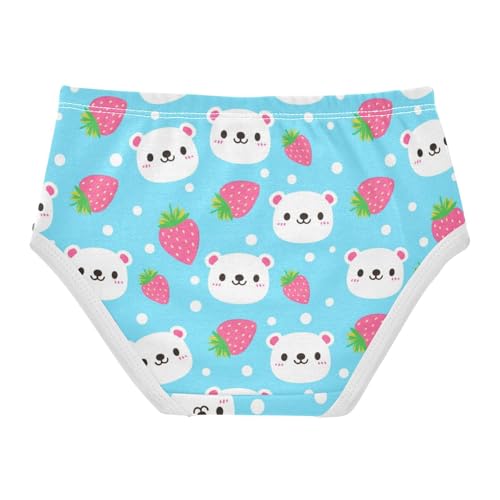 Joisal Fancy Toddlers Underwear Floral 2t Cotton Cute Panties Girl Cute Bears Strawberries Blue Kids Undies Briefs2