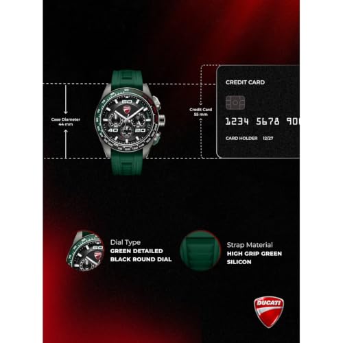 Image of Ducati Extreme Sports Chronograph Analog Quartz Men's Watch with Silicone Strap