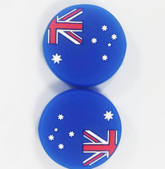 Jinshining Flag of Australia Flag Emoji Tennis Racket Vibration Dampener Soft Silicon Racket Dampener Cartoon Shape Tennis Racquet Shock Absorbers Tennis Racket for Racquetball