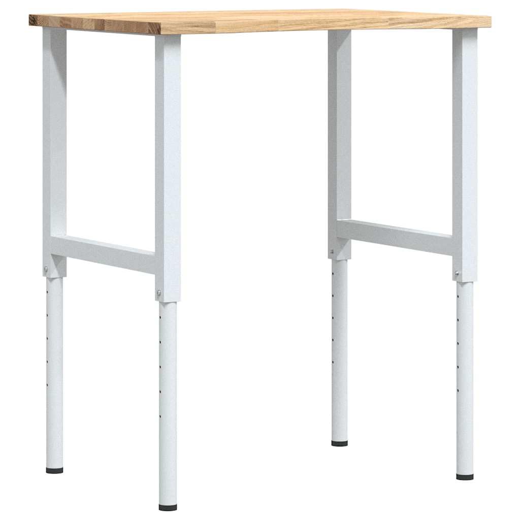 vidaXL Stolik roboczy, 80x60x(71,5-98) cm, drewno dębowe, stol warsztatowy, stół warsztatowe, stoł roboczy, stoł warsztatowy, stół roboczy