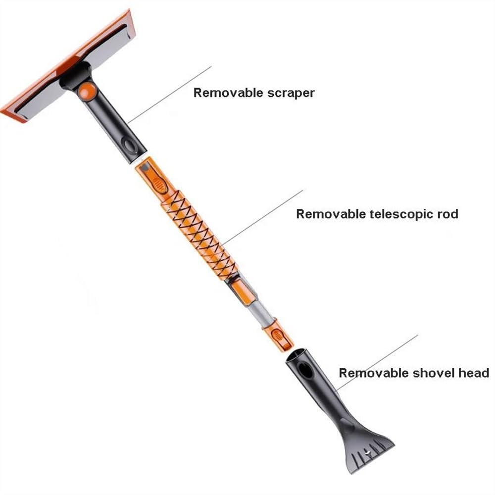 Rascador de hielo para coche Cepillo De Nieve Desmontable Para Invierno, Cepillos Para Quitar Hielo, Herramienta Limpiadora Multifuncional Para Quitar Cristales Y Nieve Rascadores de hielo para coche(