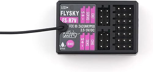 Miniatura 5 de Receptor Flysky FS-R7V FS-R7D 7CHFS-R4P 4CHFS-SR12 12CH 2.4G receptor puede ser salida PPMIBUS para control remoto barco de coche (FS-R7V 7CH)