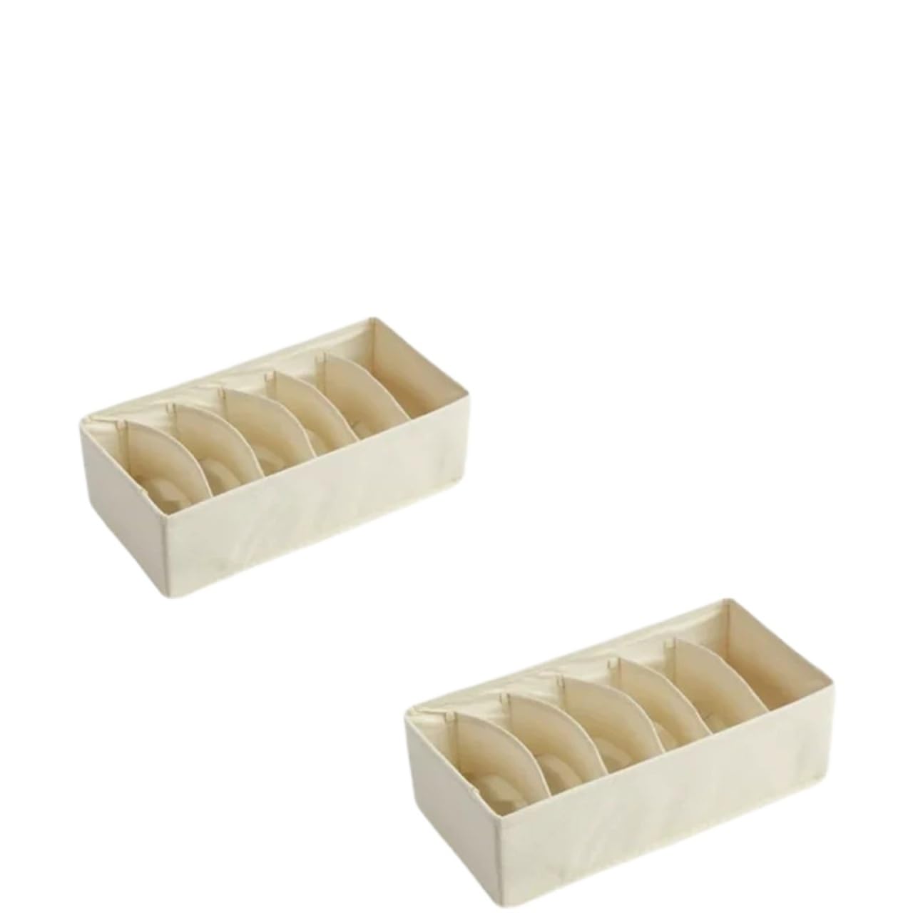 LADFRTYU Sock Storage Box Drawer Underwear Storage Organizer Socks And Bra Pants Box Cabinet For Clothes Ties Wardrobe(Yellow-6grids-2pcs)