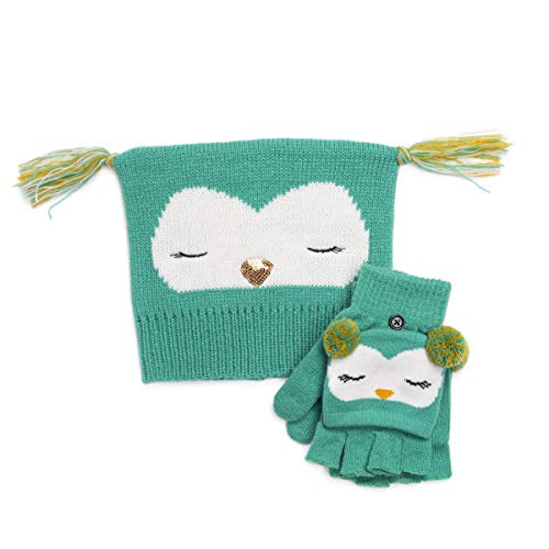 Image of MUK LUKS Little Kid's Zoo Baby Hat and Flip Mitten Set