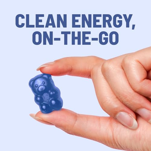 Image of EHP Labs OxyShred Gummies - Pre Workout Gummies & Energy Chews with 100mg Caffeine, L-Carnitine for Thermo & Metabolic Support, All Natural Energy Boost - Blue Raspberry - 60 Servings
