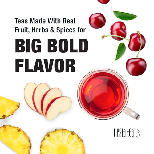 Image of Tiesta Tea - Cherry Punch, Loose Leaf, Sweet Cherry Herbal Drink, Premium Blend, Non-Caffeinated Fruit Tea, Makes Hot or Iced & Up to 50 Cups, 4oz Refillable Tin