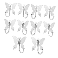 Alipis Stainless Steel Butterfly Coat Hooks Elegant Wall Hangers for Home Organization Space-Saving Decorative Wall Mounted Hangers for Coats Towels Clothes