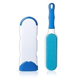 MUDEELA Pet Hair Remover Brush - Fur & Lint Removal Brush with Self-Cleaning Base - Double-Sided Dog & Cat Hair Remover for Furniture, Couch, Carpet, Clothing