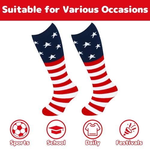 Image of Olreco 1 Pack Toddler Kids Youth Soccer Socks Girls Boys Baseball Socks Youth Knee High Softball Football Accessories Cotton