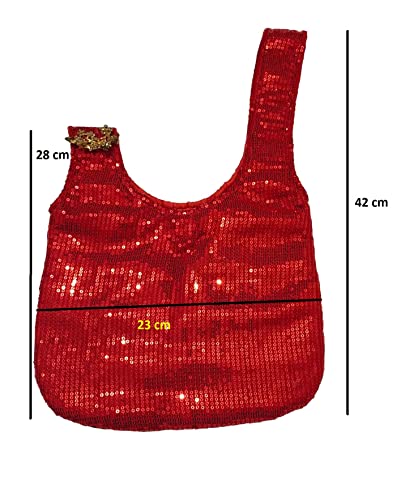 Image of Signature Potli Bag for Women - Sequin Knot Detail | Wedding & Cocktail Festive Statement Ethnic Handbag