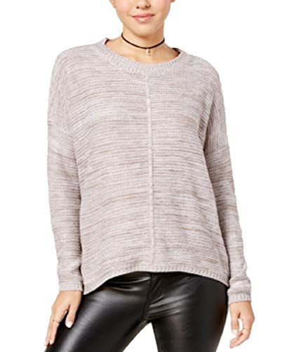 Ultra Flirt Juniors Slouchy High Low Sweater Tonal Grey Marl XL