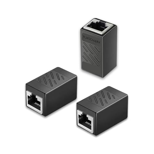 Image of EZYUMM 3 Pack Ethernet Coupler, Premium Gold Plated Ethernet Extender, RJ45 Coupler Female to Female for Cat7 / Cat6 / Cat5 / Cat5e Network Cable
