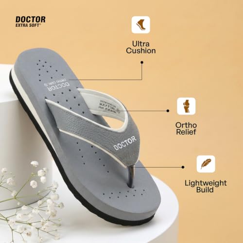 Image of DOCTOR EXTRA SOFT Care Diabetic Orthopedic Pregnancy Flat Super Comfort Dr Flipflops and House Slippers For Women's and Girl's