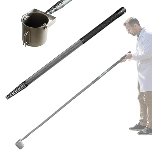 Telescopic Water Sampler, 13ft Carbon Fiber Pole, 28in Collapsed, 17oz Titanium-Coated Stainless Steel Cup, M8 Thread Modular Design for Environmental &amp; Industrial Liquid Testing