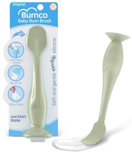 Image of Bumco Diaper Cream Spatula - BPA-Free Diaper Bag Essentials, Soft Butt Spatula Baby, Mom-Invented Butt Paste Spatula, Bumco Diaper Cream Spatula, Flexible Diaper Cream Applicator, Bumco Baby Bum Brush