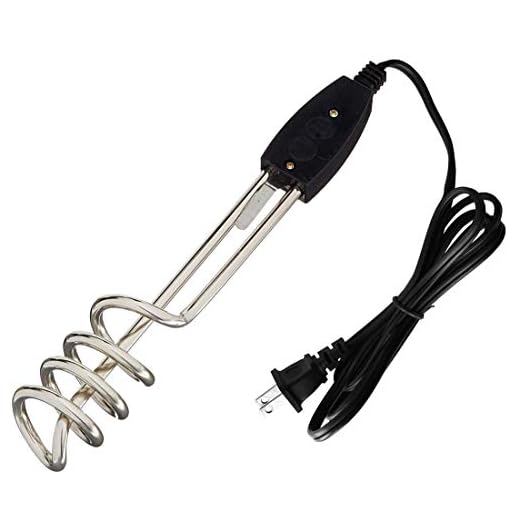 10 in 1000W 110V Portable Water Heater Electric Immersion Element Boiler Travel