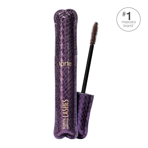 Image of tarte lights, camera, lashes 4-in-1 mascara - Volume, Length, Curl & Conditioning for Fuller Looking Lashes, Smudge-Proof, Flake-Free, Longwear, Vegan & Cruelty Free