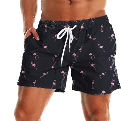 Mens Swim Trunks 5 Inch Mesh Lining Quick Dry Bathing Suits Swimwear2