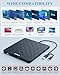 ORIGBELIE External CD DVD Drive for Laptop, USB 3.0 Type-C Ultra Slim 13mm DVD Player Portable CD DVD +/-RW Drive CD Burner Reader Writer Recorder for Desktop PC Windows 11/10/8/7 Linux Mac OS (Black)