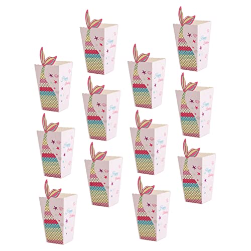 Cabilock French Fries Wrapping Boxes 12pcs Paper Popcorn Boxes Movie Night Supplies for Party