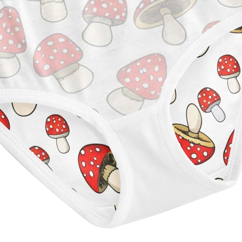 Cotton Toddler Underwear Custom Red White Mushrooms Cute Panties Girl Bright Briefs Undies Kids 2t 5