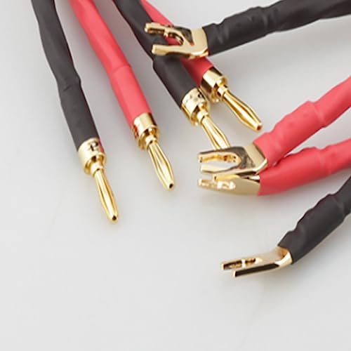 Ein Paar Lautsprecherkabel HiFi Audio aus sauerstofffreiem Kupfer (OFC) Lautsprecherkabel High End Leistungsverstärker HIFI Bananenstecker Kabel ( Color : 8 Cores B to y Plug ,...
