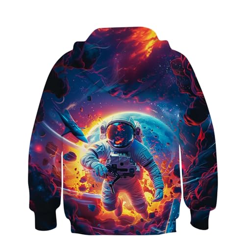 Image of Belovecol Boys Hoodies 3D Printed Hooded Sweatshirts with Pocket for 6-16Y | Pullover Hooded Style Pattern All-over Printed Long Sleeve Non-Fleece Soft Lightweight Tops for Kids