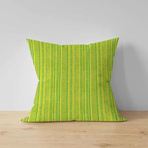 Image of NISSI Cotton Plain Cushion Covers, 16x16 inches, Set of 3, (3, Green, 16x16 inches)