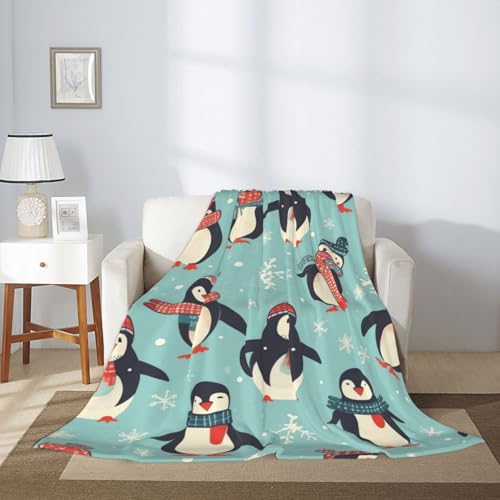 Couverture flanelle douce pingouin plaid de qualité supérieure - 8