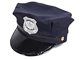 Alsino Polizeihut für Kinder Polizeimütze Cop Polizist Verkleidung, 100% Polyester, Einheitsgröße (KH-176A)