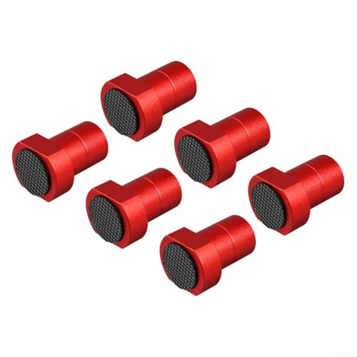 Hundeschelle aus Aluminiumlegierung, 6 Stück, für Holzbearbeitungstisch, sorgt für feste Werkstückunterstützung (20 mm rot)