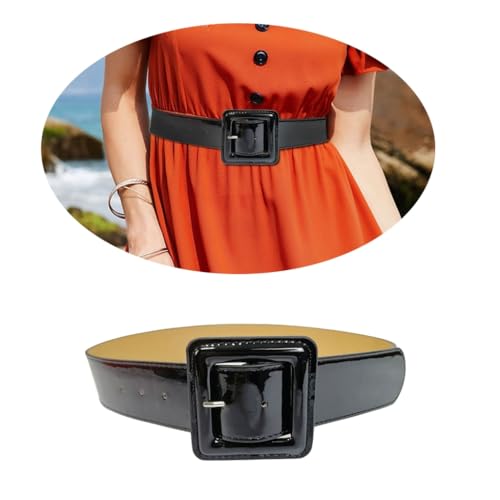 Women's Wide Faux Leather Waist Belt Waistband for Dresses and Coats Fashionable Full of Durability2