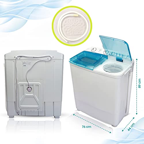 Image of Croma 6.5 kg Semi Automatic Top Load Washing Machine (CRAW2221, White)