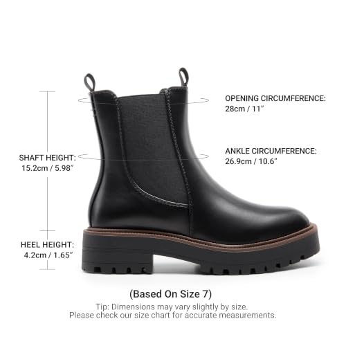 DREAM PAIRS Women's Chelsea Ankle Boots Booties - Image 5