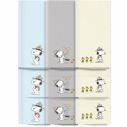 Image of Microfiber Cloth & Glasses Wipes (9 Pack) Lens & Glasses Cleaning Cloth - Eye Glass Clean Cloths - Eyeglass Cleaning Cloths - Camera Lenses & Gadget Delicate Screens - Snoopy