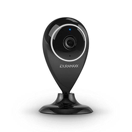 DURAMAXX Eyeview - IP Kamera, Babykamera, Überwachungs-Kamera, WLAN, Android, iOS, HD-Qualität (1280x720), 1,3 Mpx, MicroSD-Slot bis 32GB, Infrarot, Bewegungssensor, 110° Sicht, schwarz