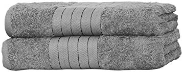 Brentfords Luxury 100% Cotton 2 x Jumbo Bath Sheets Extra Large Towels Bale-White, 100 Percent, Full