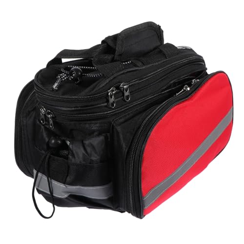 Sacoche vélo arrière Merryhapy rouge en tissu Oxford étanche pour vtt